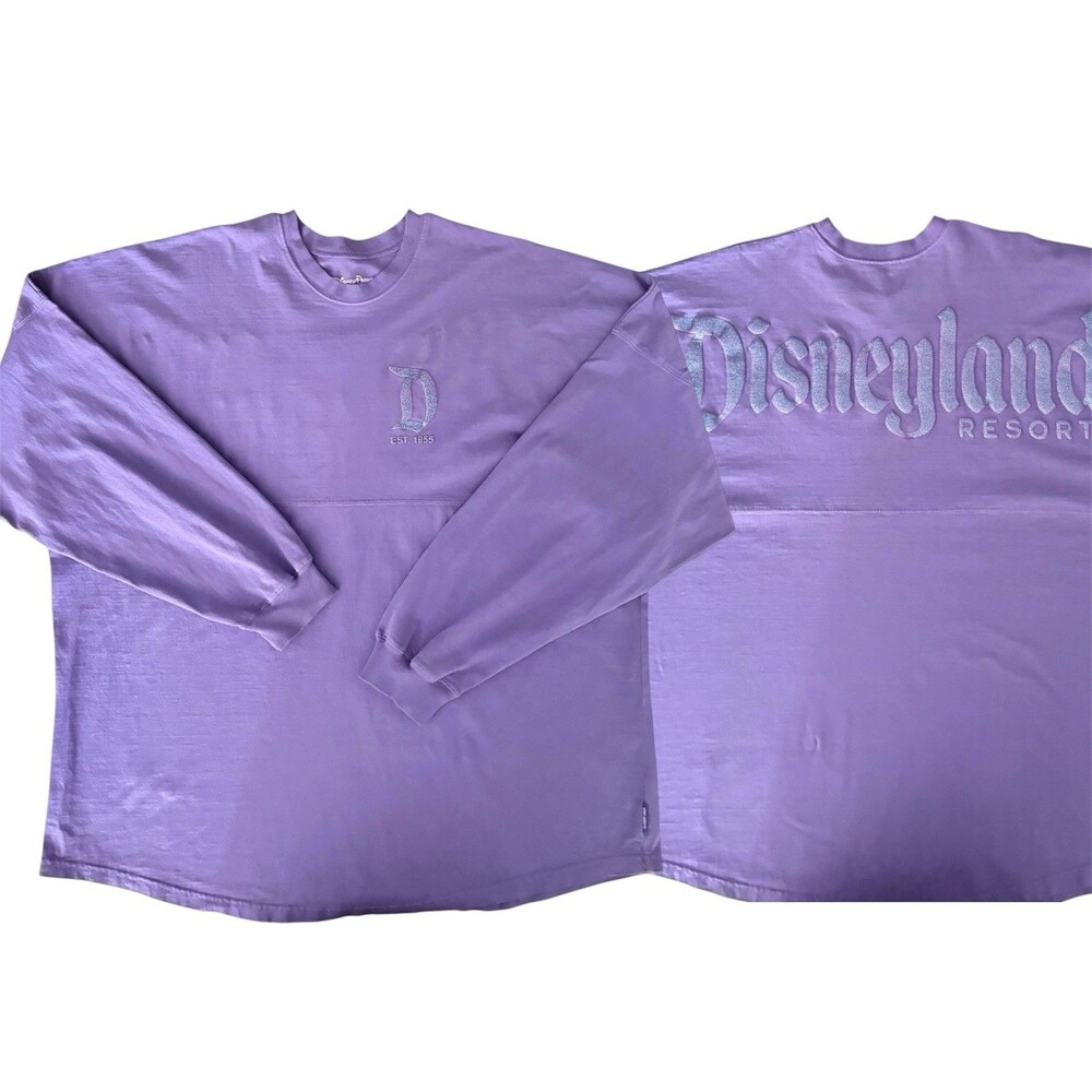 XXL Purple Disneyland Spirit Jersey Glitter Spellout Letters 2XL 58” Chest